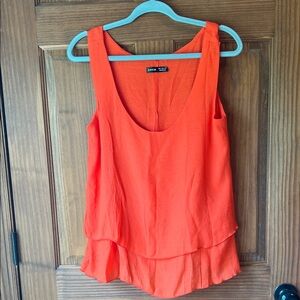 SHEIN Women's Bright Orange Tank Top
